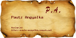 Pautz Angyalka névjegykártya